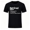 Unisexs Summer Tshirts Fashionable Casual Loose Tshirts Retireunisext Retired Definition Printed Shirt Short Sleeved Tshirt Tops
