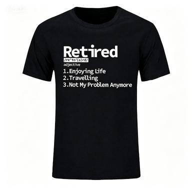 Unisexs Summer Tshirts Fashionable Casual Loose Tshirts Retireunisext Retired Definition Printed Shirt Short Sleeved Tshirt Tops