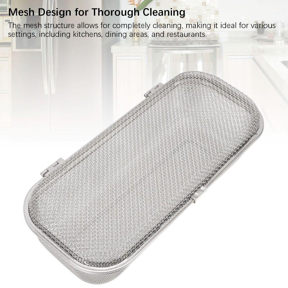 Fine Mesh Dishwasher Basket 304 Stainless Steel Cutlery Holder Chopstick Basket  Restaurant