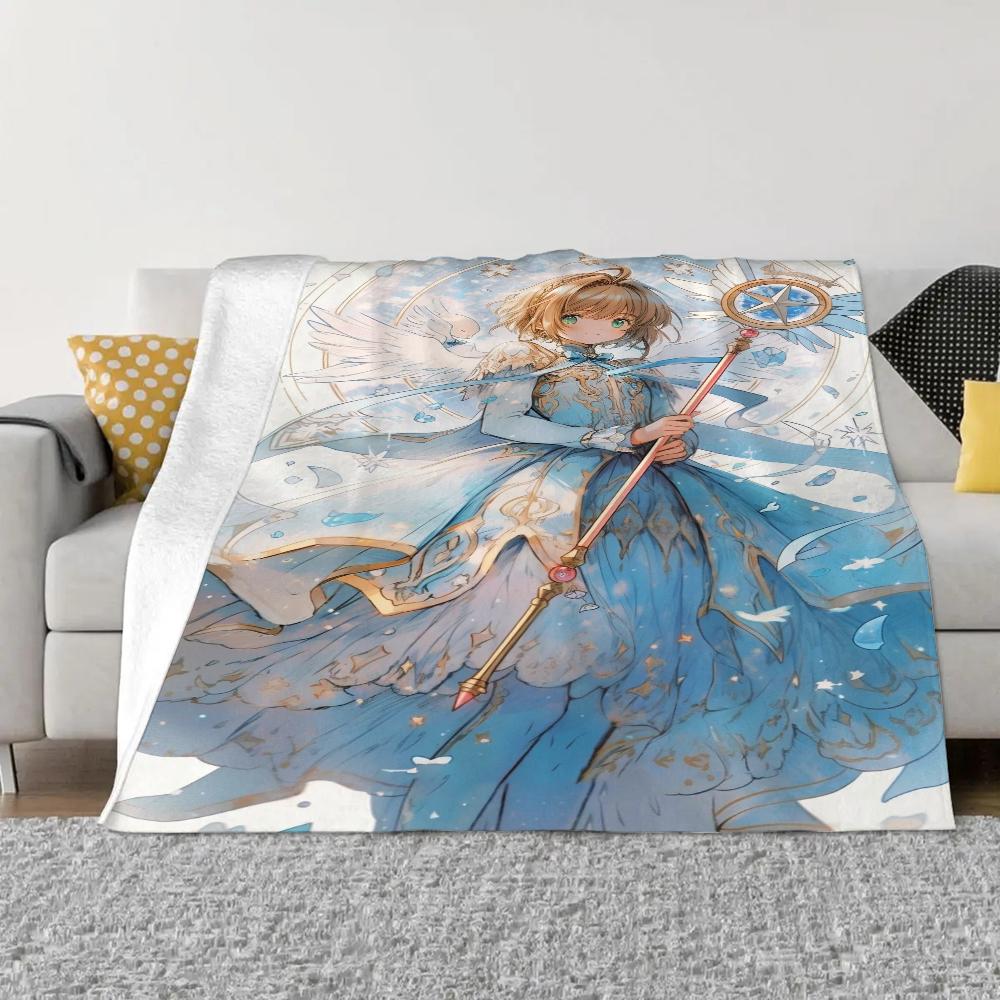 Cardcaptor Sakura Knitted Blanket King Size Microfiber Bedding Fluffy Soft Blankets and Throws Bed Throw Interior for Home Knee