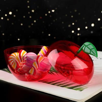 Caixa de doces lanche recipiente brinquedo cor brilhante inquebrável em forma de frutas caixa de doces decoração de festa de natal
