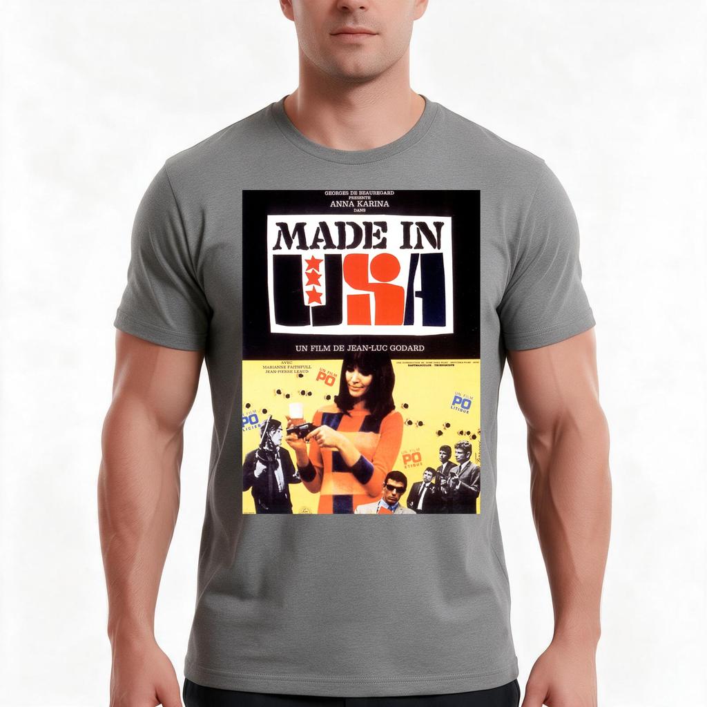Made In Usa Jeanluc Godard Anna Karina Tshirt Summer Casual Cotton Tee Oversized Streetwear Tops Vintage Graphic Print