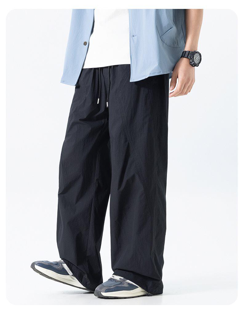 Men's Lightweight Quick-Dry Ice Silk Sports Pants - American Style Functional Outdoor Wear