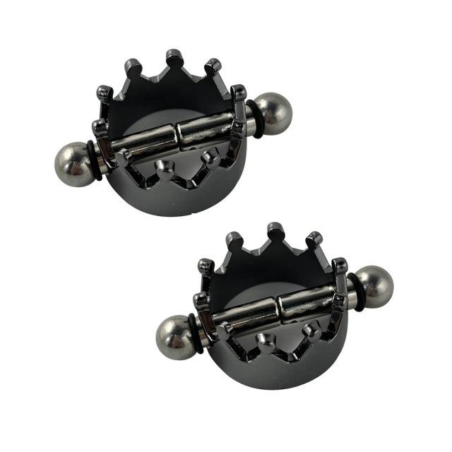 Metal Female Crown Breast Clamp Nipple Depression Brace Couple Fast Musical Instrument Adult Sex Product Toy