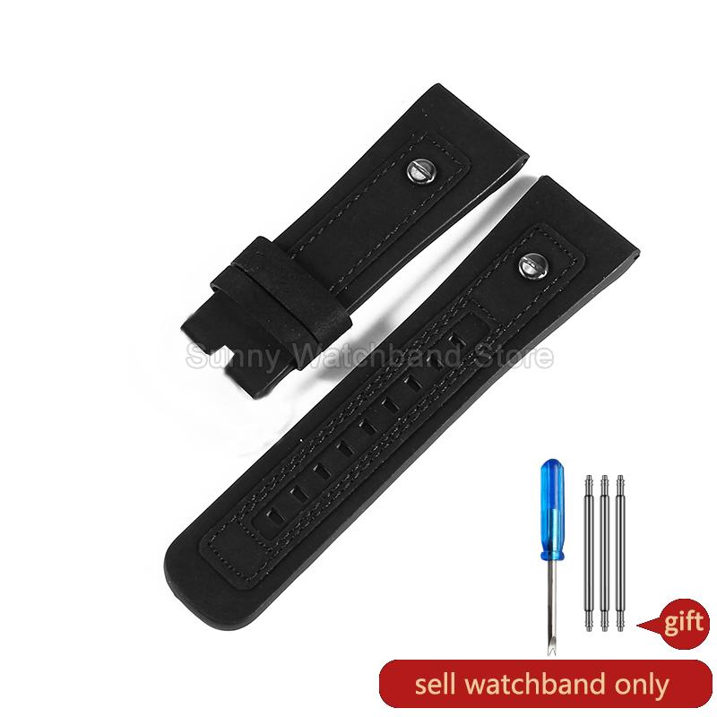 Rindslederarmband 28mm für SevenFriday Q1 Q2 Q02 Q03 Flaches Interface Nietenverziert Handgenäht Luxus-Uhrenzubehör