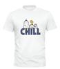 Peanuts Snoopy Chill Adult T-Shirt All Sizes Black White Unisex Adult Gift Idea