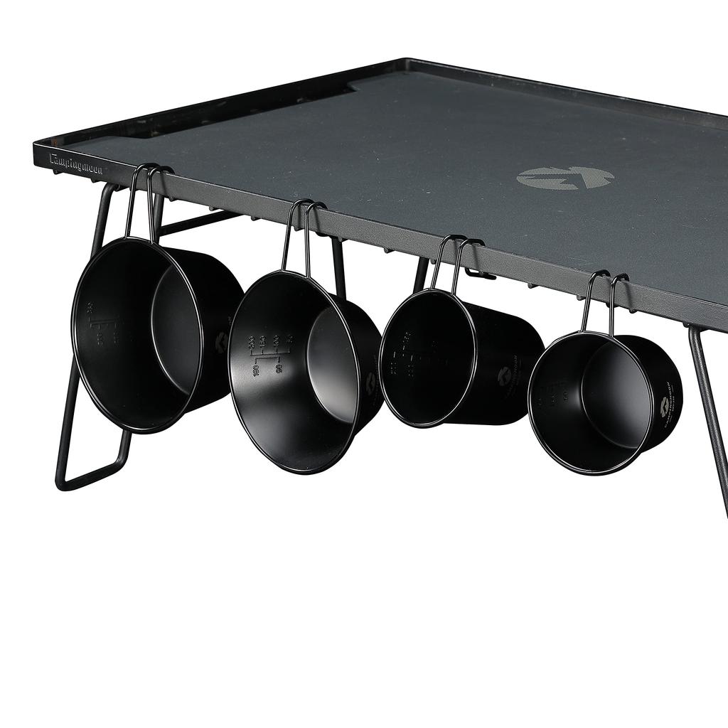 camping moon Stainless Steel Sierra Deep Set Cup, Black, Type, 360ml, 2-Piece (BKS-360-2P)