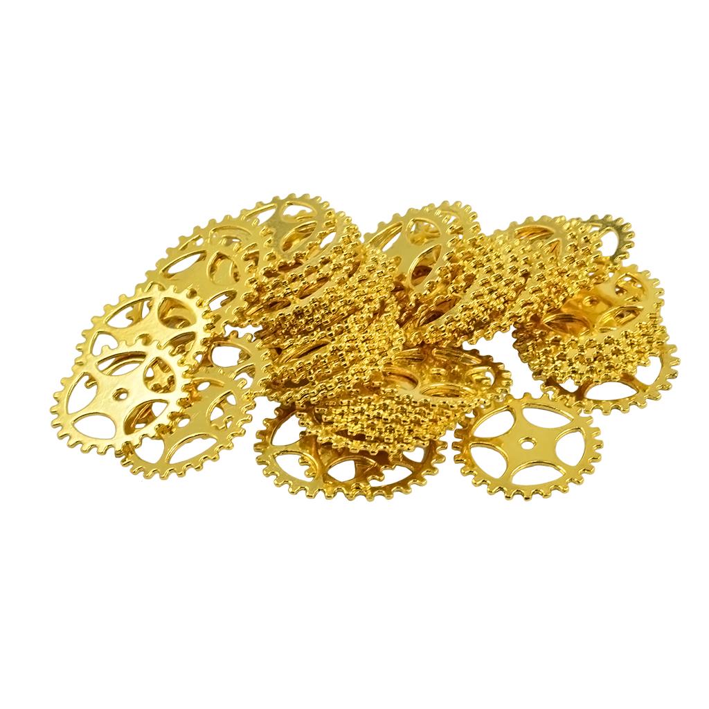 

50 штук антикварных подвесок в стиле стимпанк для изготовления ювелирных изделий 25mm золотистый