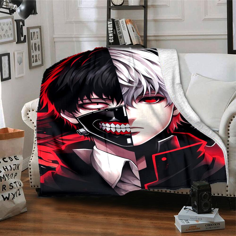 1Pc Tokyo Ghoul Artwork Blanket For Couch Bed Plush Cozy Fuzzy Blanket Super Soft Warm Blankets For Fall And Winter 091857