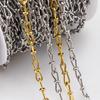 0.5M 1M 6mm 18K PVD Plated Stainless Steel Hollow Bow Chain for DIY Punk Bracelet Necklace Anklet Craft Jewelry Making Supplies