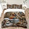 3pcs Anime Teddy Bear Bedding Set - Includes One Quilt Cover and Two Pillowcases (No Core) - Perfect for Bedroom and Guest Room Decoration,