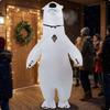 Costum Gonflabil Urs Polar Costum Alb Picioare ca de Labă Îmbrăcăminte de Petrecere Adult