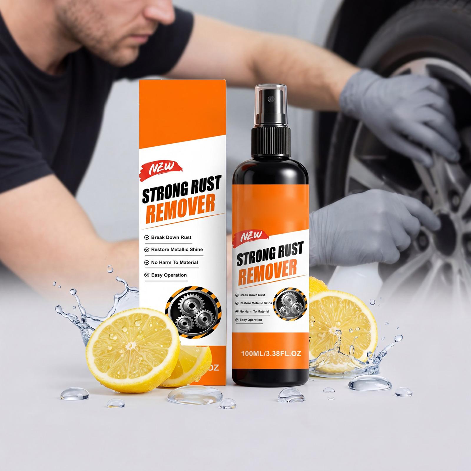 Strong Rust Remover Spray 100ml Industrial Grade Rust Dissolver for Metal Surface Treatment Easy Application and Effective Rust Breakdown One Size оранжевый