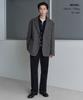 Musinsa Standard Wool Blend Herringbone Relaxed Blazer [Dark Grey]