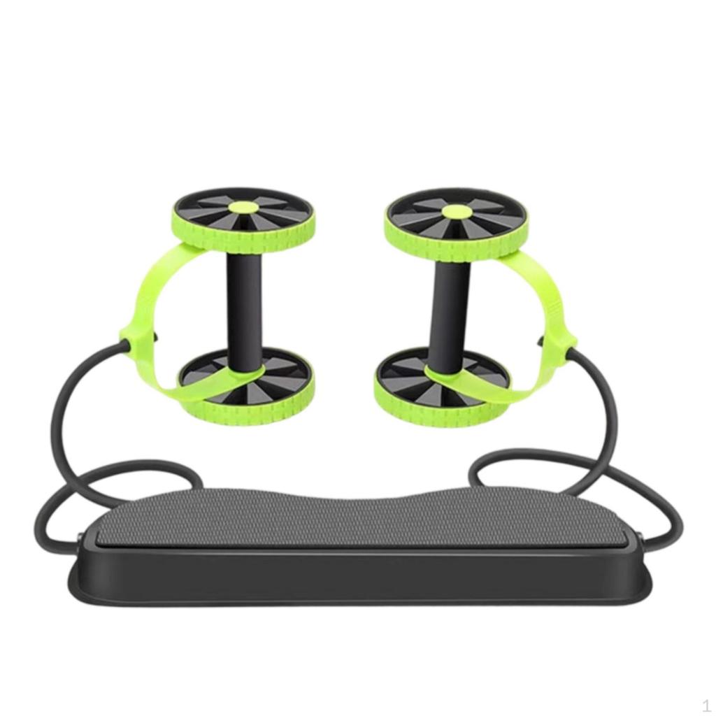 Core Roller with Ropes MultiFunction Rotating Design Rolling Abdominal for Beginners,