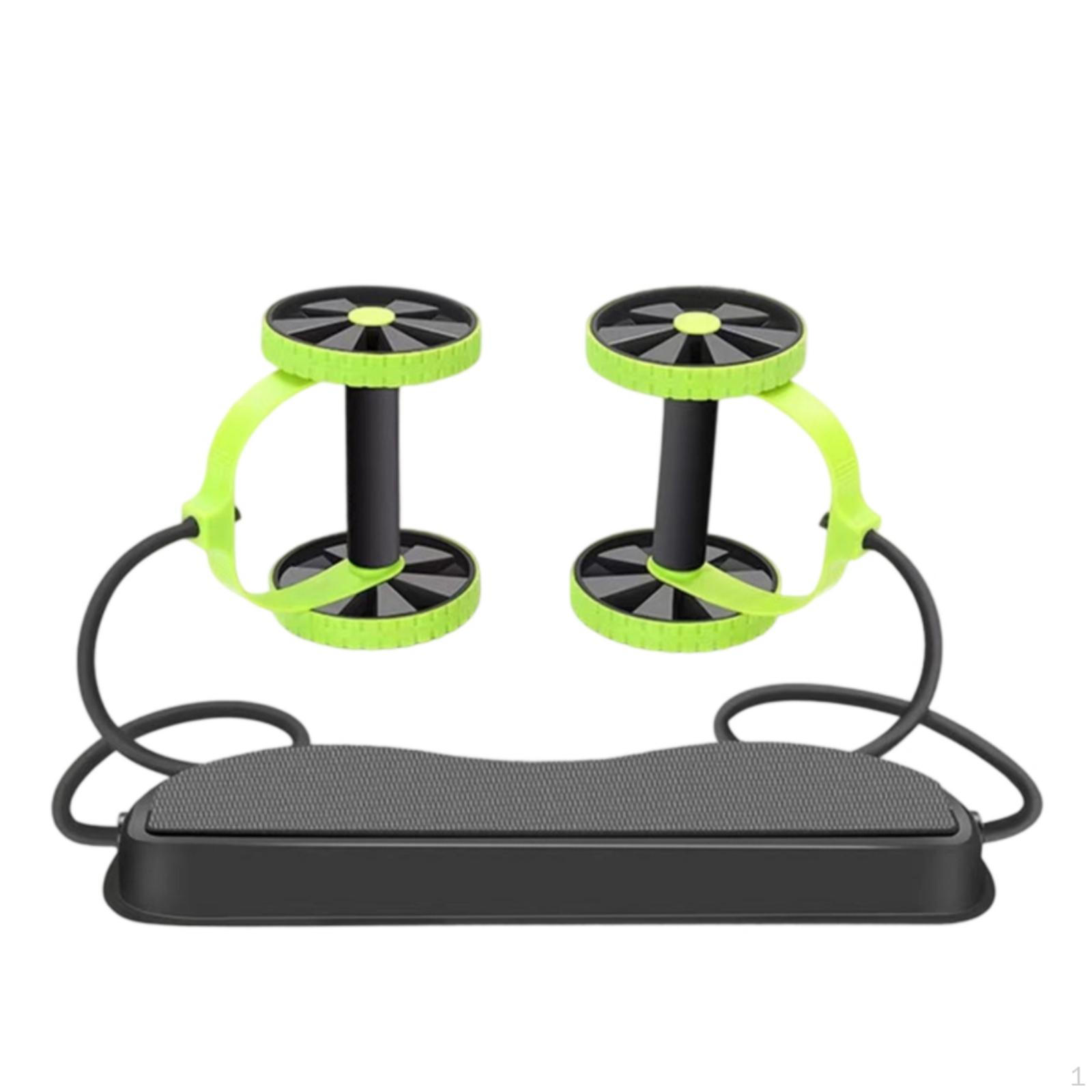 Core Roller with Ropes MultiFunction Rotating Design Rolling Abdominal for Beginners,