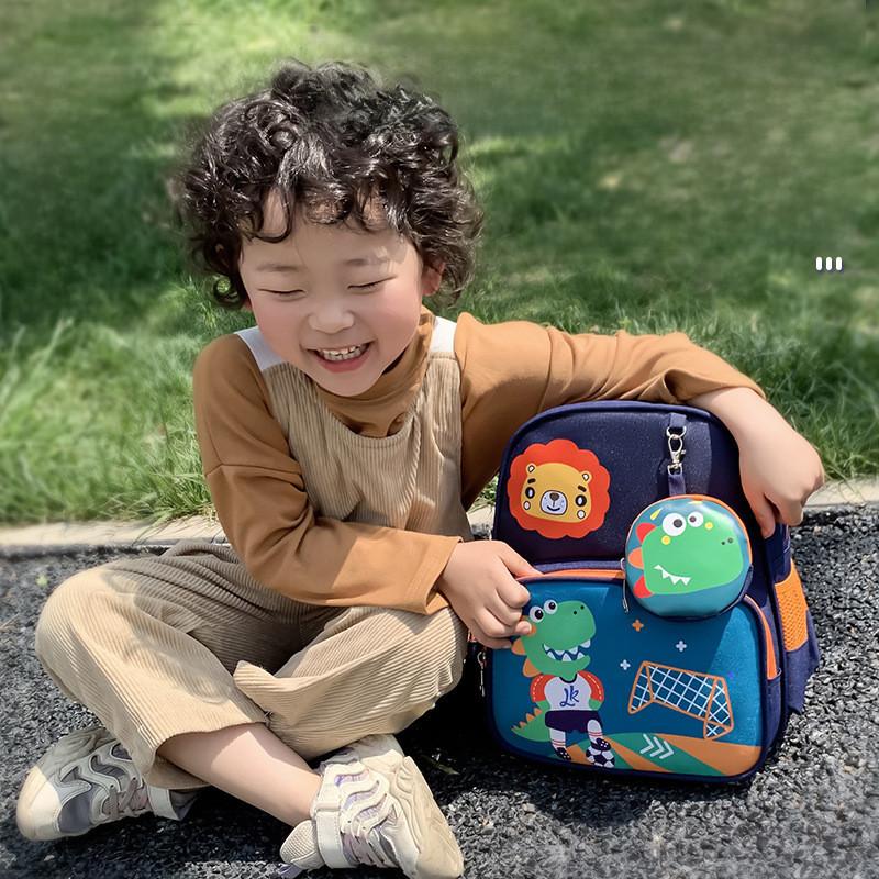 Stylish Cute Large Capacity Oxford Cloth Backpack For Kids With Cartoon Design
