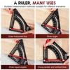 7 Inch Carpenter Square, Woodworking Triangle Ruler Set, CNC Aluminum Alloy Framing Square, Adjustable Angle Carpentry Triangle Ruler, Multifunction