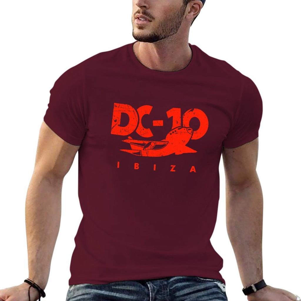 DC10 Bar Club IBIZA: Vintage Red MODEL Club Legend by La French Touch T-Shirt Blouse Anime Mens T Shirts Casual Stylish