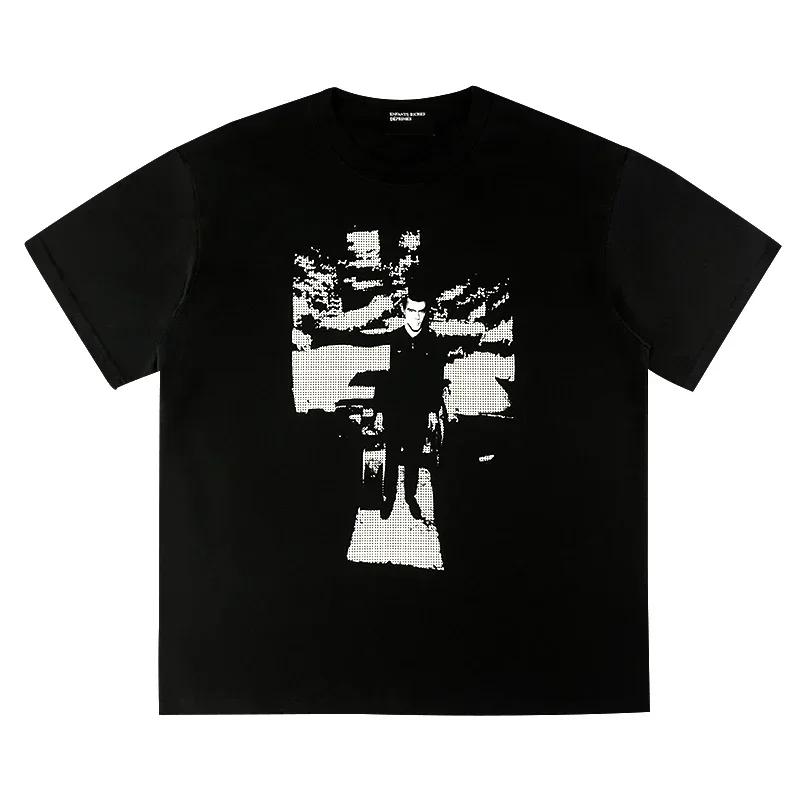 

ZX Футболка ДЕТИ БОГАТЫЕ ДЕПРЕССИВНЫЕ E.R.D. 2025 Футболки Круглый Одиночный Вырез Прибытие Новая Черно-белая ФУТБОЛКА Женская Короткий Рукав S