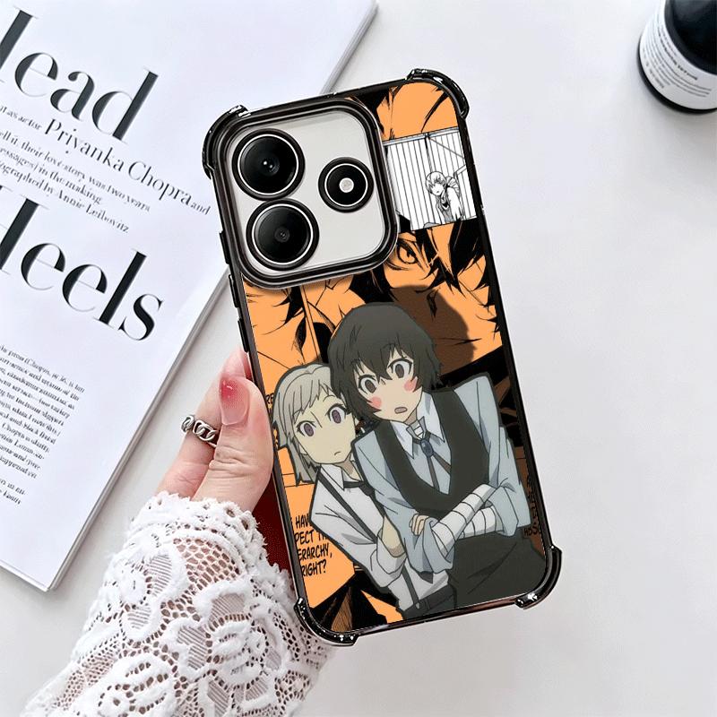 Bungo Stray Dogs Manga Soft Phone Case For Xiaomi Redmi Note 14 15 Pro Plus 13 12 11S 11T 5G 10 9S 9 Plating Anti-Fall Fundas
