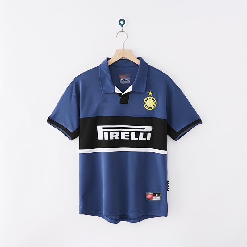 0910 Inter Retro Full Series Jersey, Champions League Home and Away Long-sleeved Football Jersey, Commemorative Print Jersey