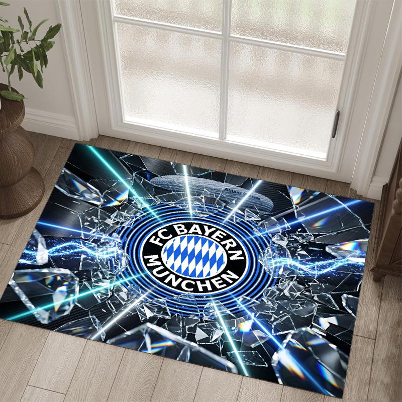 Tappeto in velluto di cristallo con design Bayern Monaco Accogliente Non?Tappeto Stampato Antiscivolo per Camera da Letto Soggiorno Ingresso