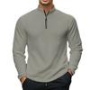 Herbst Winter Amerikanischer Stil Schlicht Lässig Herren Locker Jacquard Stehkragen Halbreißverschluss Basis Shirt Sweatshirt für Herren