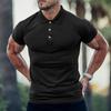 Men's Plain Short-sleeved Polo Shirt: a Casual Button-down Collared T-shirt