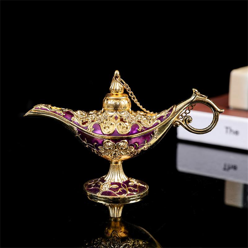 Wunschlampe Ornament Langlebiger Aladdins Lampe Heimdeko Handwerk Heimlampendekoration Verblasst nicht Heimgeschenk Klein