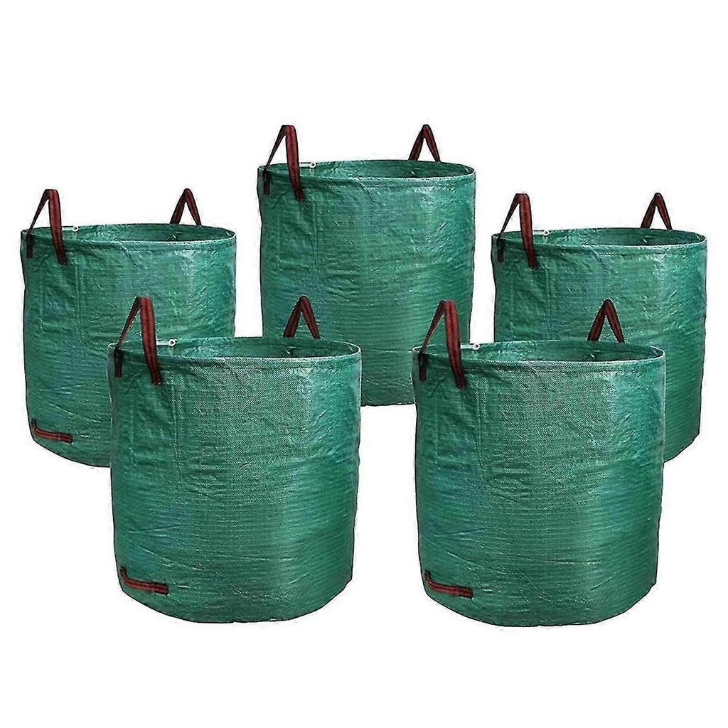 5Pack 72 Gallons Garden Waste Bag with Handles