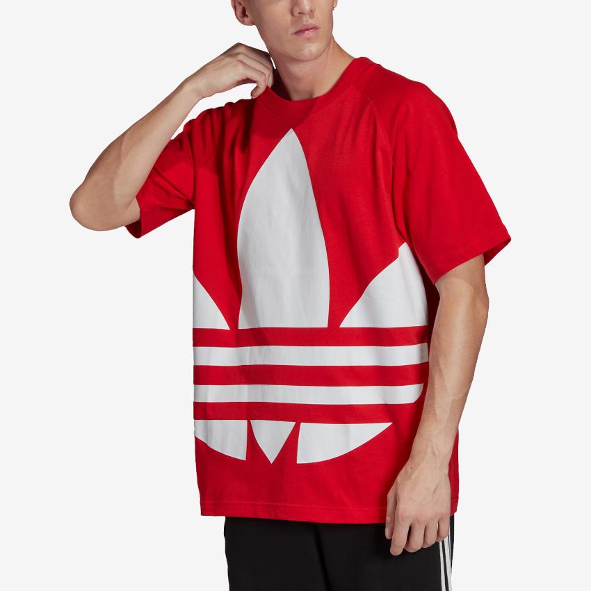 Adidas Tricou Originals Bg Trefoil Logo Mare Larg Mânecă Scurtă Bărbați Topuri Roșu FM9906