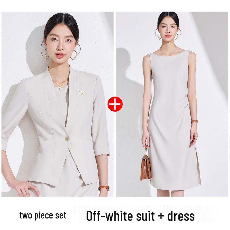 2025 Women's White Blazer: High-End Professional Attire with Goddess Style for the Workplace