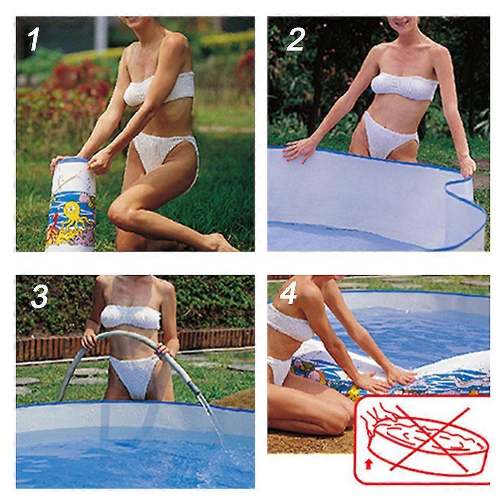 Piscina Portatile in Plastica Dura Senza Gonfiaggio Piscina Pieghevole Piscina Familiare Piscina Rotonda per Neonati Bambini Adulti