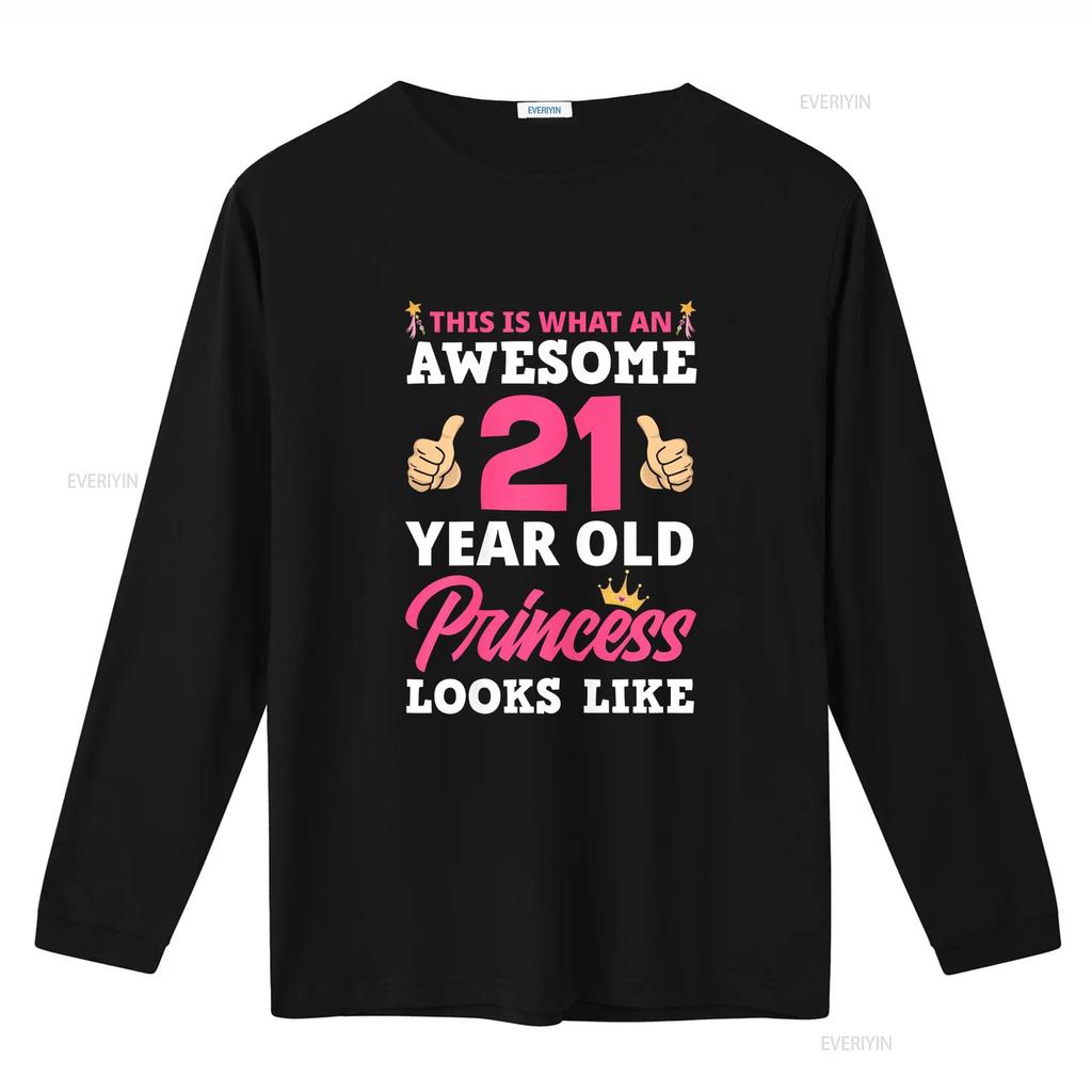 21st Birthday Women Funny 21 Years Old Girls T Shirt Vintage Washed Versatile Comfortable Streetwear Slightly Soft Fashion
