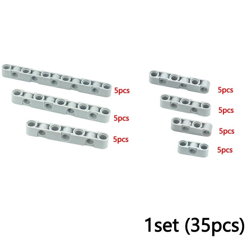 Technical MOC Thick Beam Studless Liftarm with Holes 1x3 1x5 1x7 1x9 1x11 Building Blocks DIY Toys