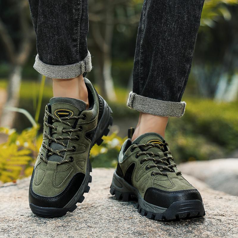 Men's Hiking Shoes Non-slip Comfy Mountain Climbing Shoes Waterproof Wear-resistant Lightweight Outdoor Sporty Classics Sneakers