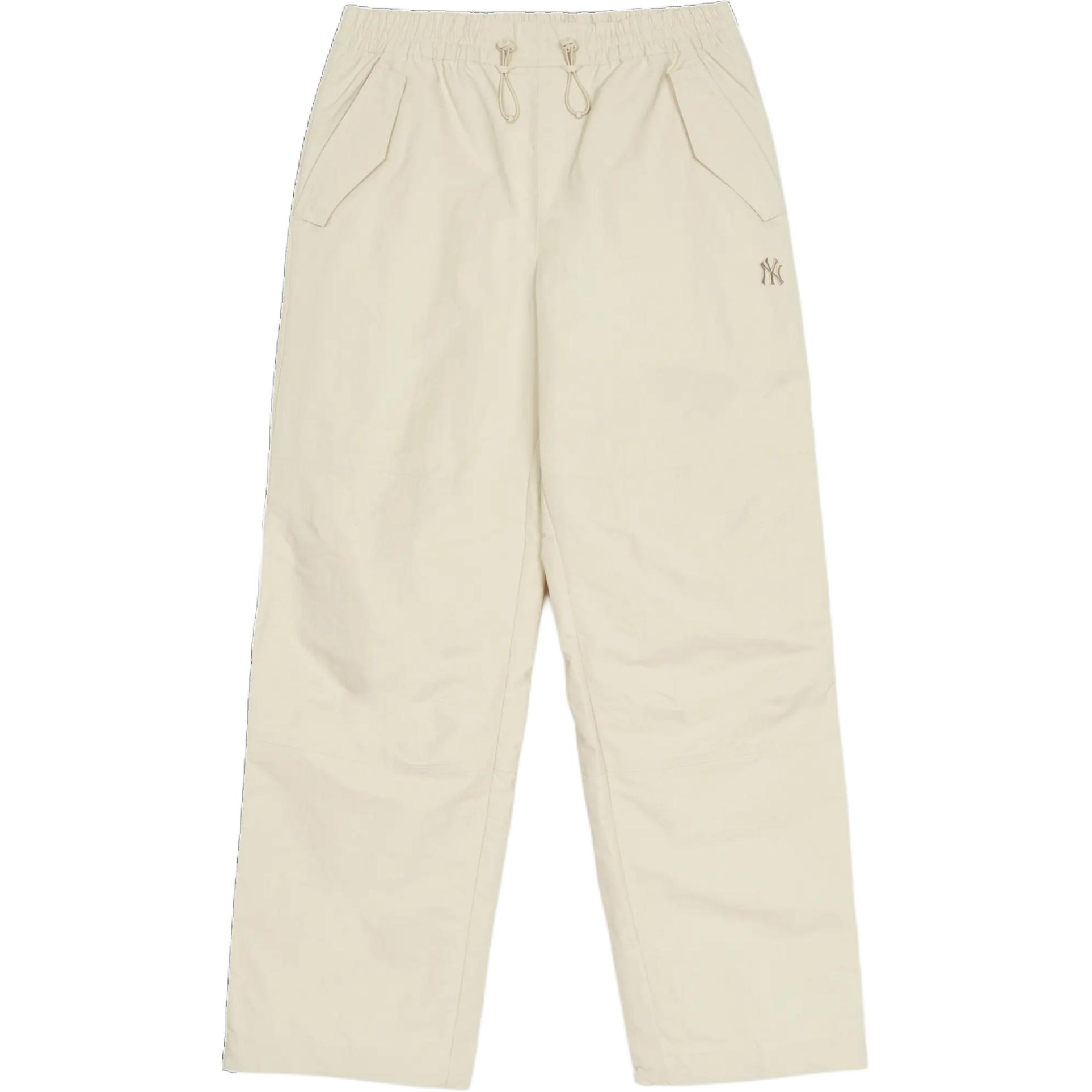 MLB Casual Pants Unisex Beige Moderate Wide Leg Pants 3AWPV0451-50SAM L