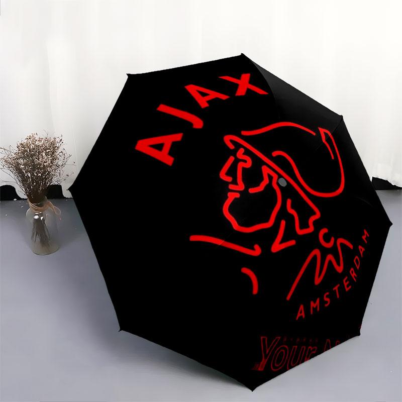1 PC Automatic Folding Umbrella - AFC Ajax Custom Name Pattern, Portable & Foldable Design with 8 Ribs, Christmas Birthday Gifts