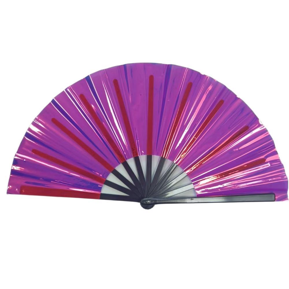 Exquisite Large Folding Hand Fan Laser Reflective Hand Fan Perfect Dance Fan  Festival Party