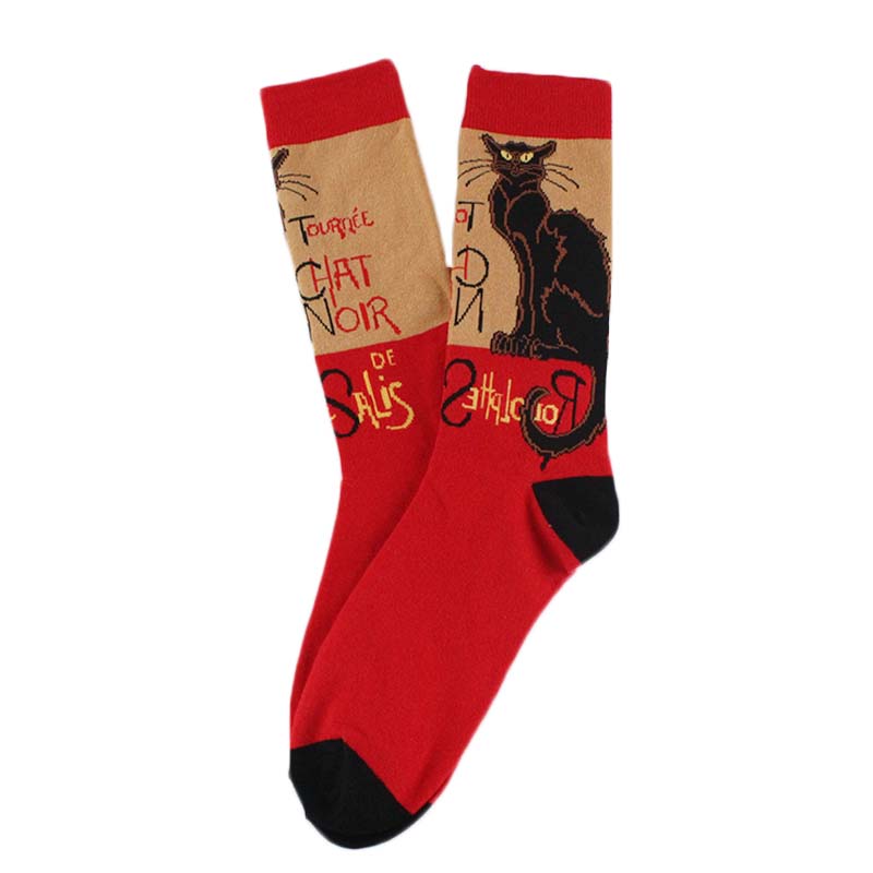 Happy Cool Harajuku Crew Mens Socks Hip Hop Street Big Size Funny Socks Men Skateboard Painting Calcetines Homme Divertidos Sox