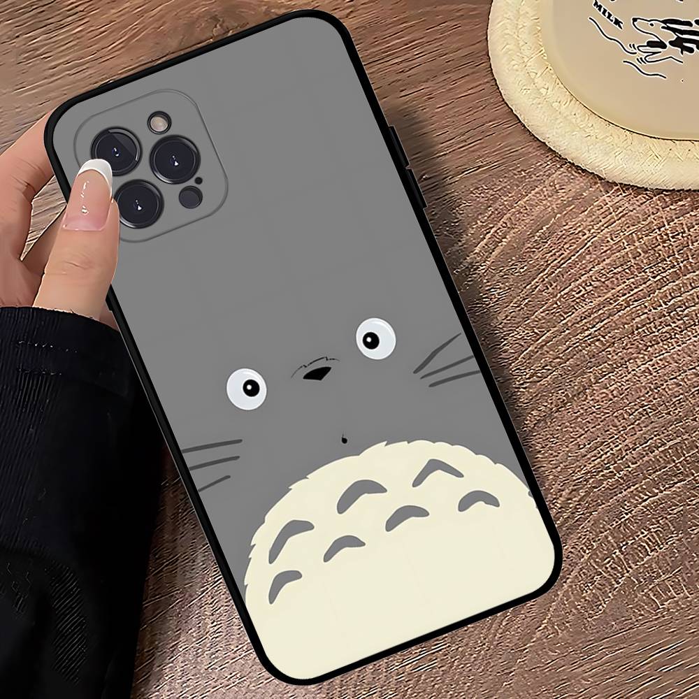 Cartoon Clear Case For-T-T-TotoroS Phone Case For Iphone 17 16 15 16e 14 13 12 11 Pro Max Plus Case Cover Coque