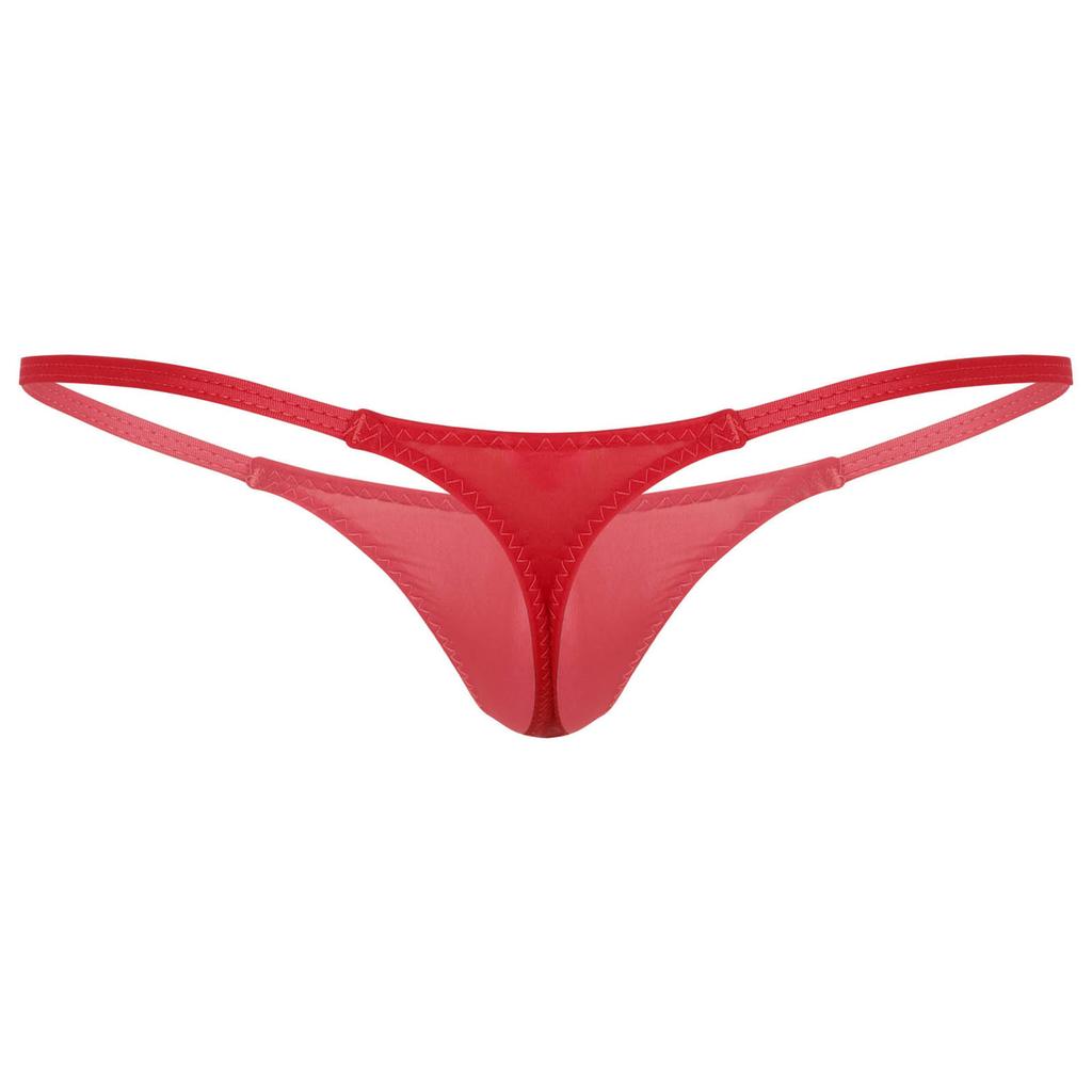 Mens Low Rise Thong Underwear Solid Color Elastic Waistband G String Soft Stretch Fabric for Daily Comfort Fit