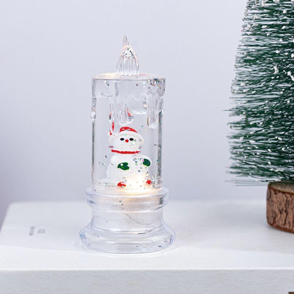 Simulation Christmas Candle Lamp Waterproof Transparent  Tears  Light  Xmas