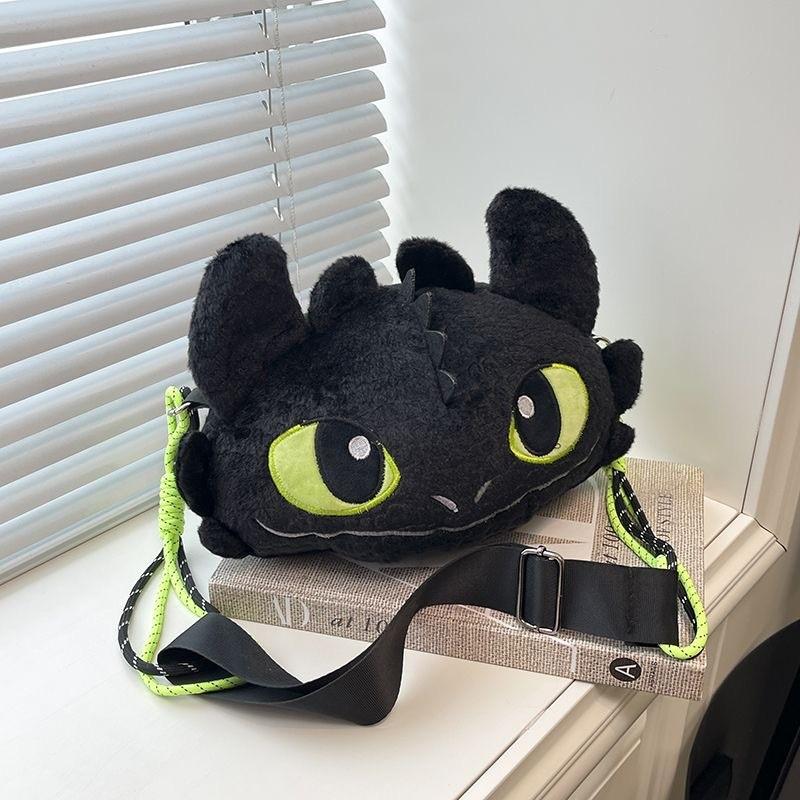 How To Train Your Dragon Toothless Plush Shoulder Bag With Padded Straps For Casual And School Use