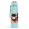 1PC Cats On Sofa Cozy Home Print 750ml Color Plastic Sports Water Bottle Leakproof Flip Straw Lid Suitable for Sports Office Home Use