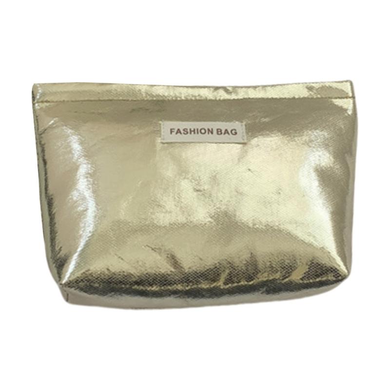 

Sparkling Silver Makeup Bag Large Capacity Cosmetic Case Storage Organization for Travel and Daily Use 1 золотий