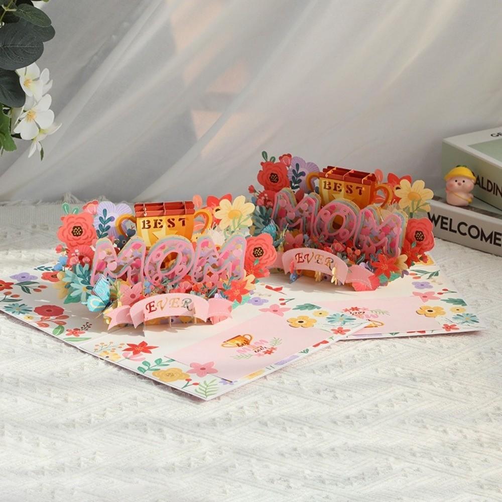 3D Greeting Cards Pop Up Handmade Card Artistic Thank You Card  Mother's Day