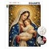 DIY Framed Pearl Bead Art Kit Religious Mother Mary Pattern Sparkling Canvas Painting for Modern Room Wall Decor Gift