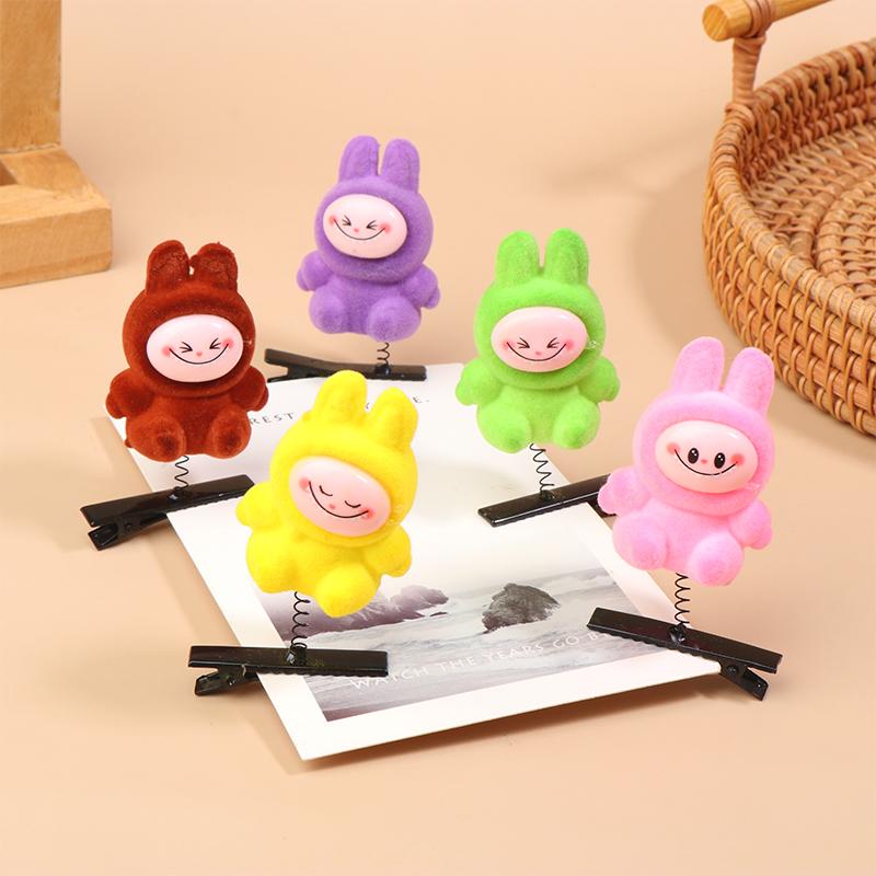 6 stk Kawaii Labubu Vår Hårspenne 3D Tegneserie Dukke Hårnåler Andenebbklemme Hodeplagg Barnas Hårtilbehør Festdekorasjoner